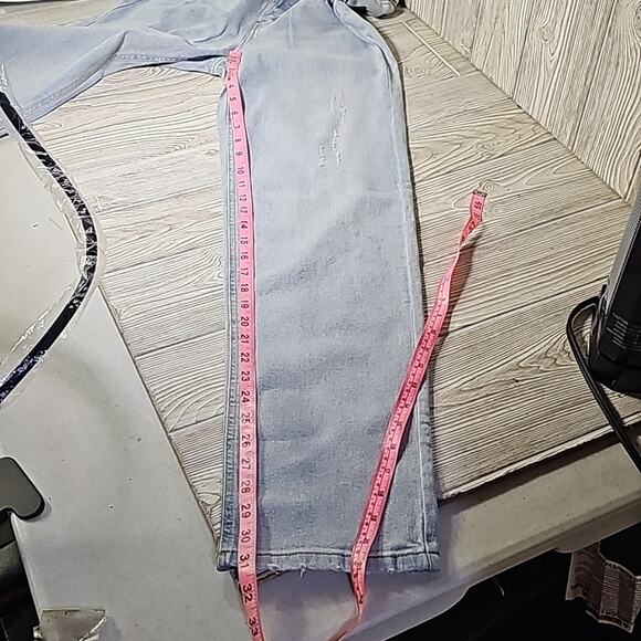 Wild Fable Super High Rise Straight Light Wash Distressed Jeans Womens 0/31" NEW - Picture 15 of 15